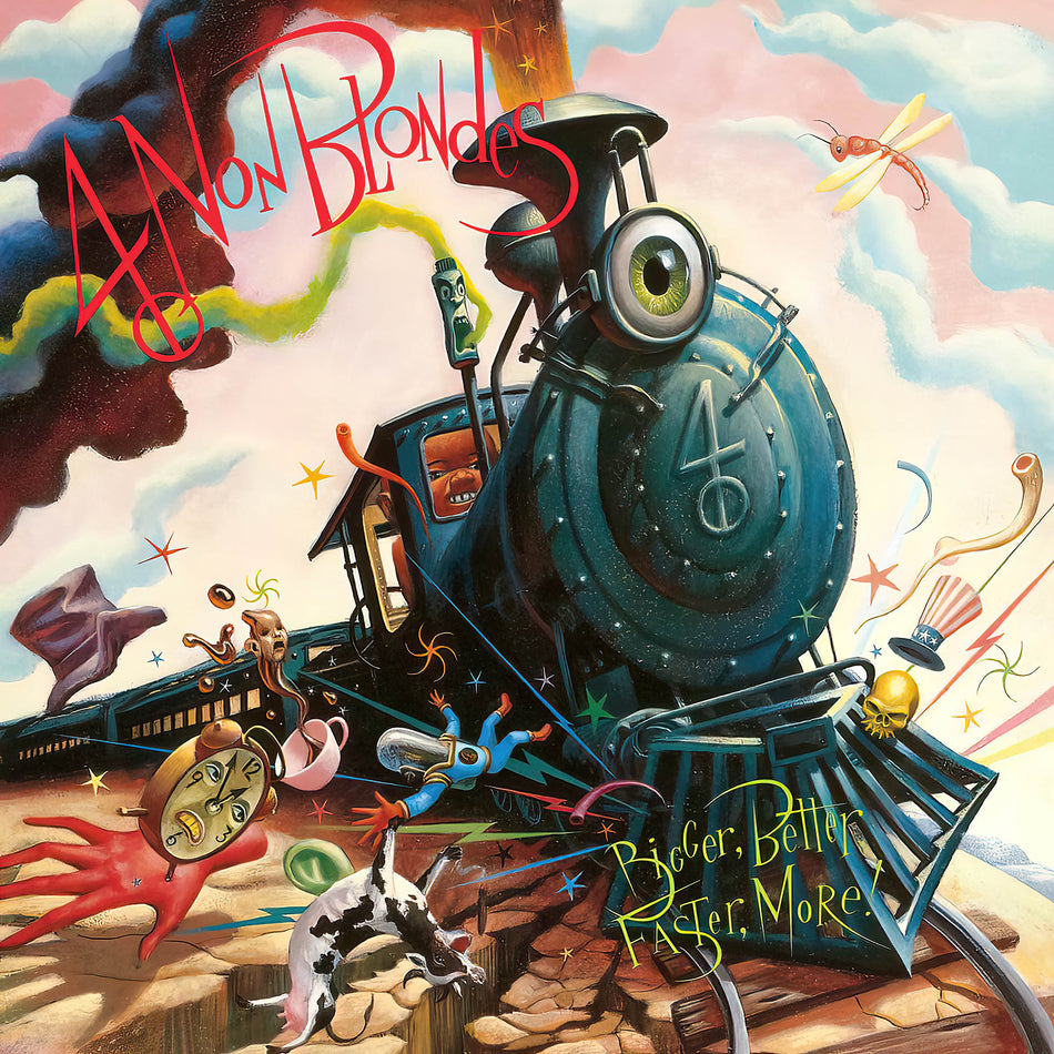 4 Non Blondes - Bigger, Better, Faster, More! album cover, black vinyl LP, '90s alt-rock debut — carried by ToucanRecords.com
