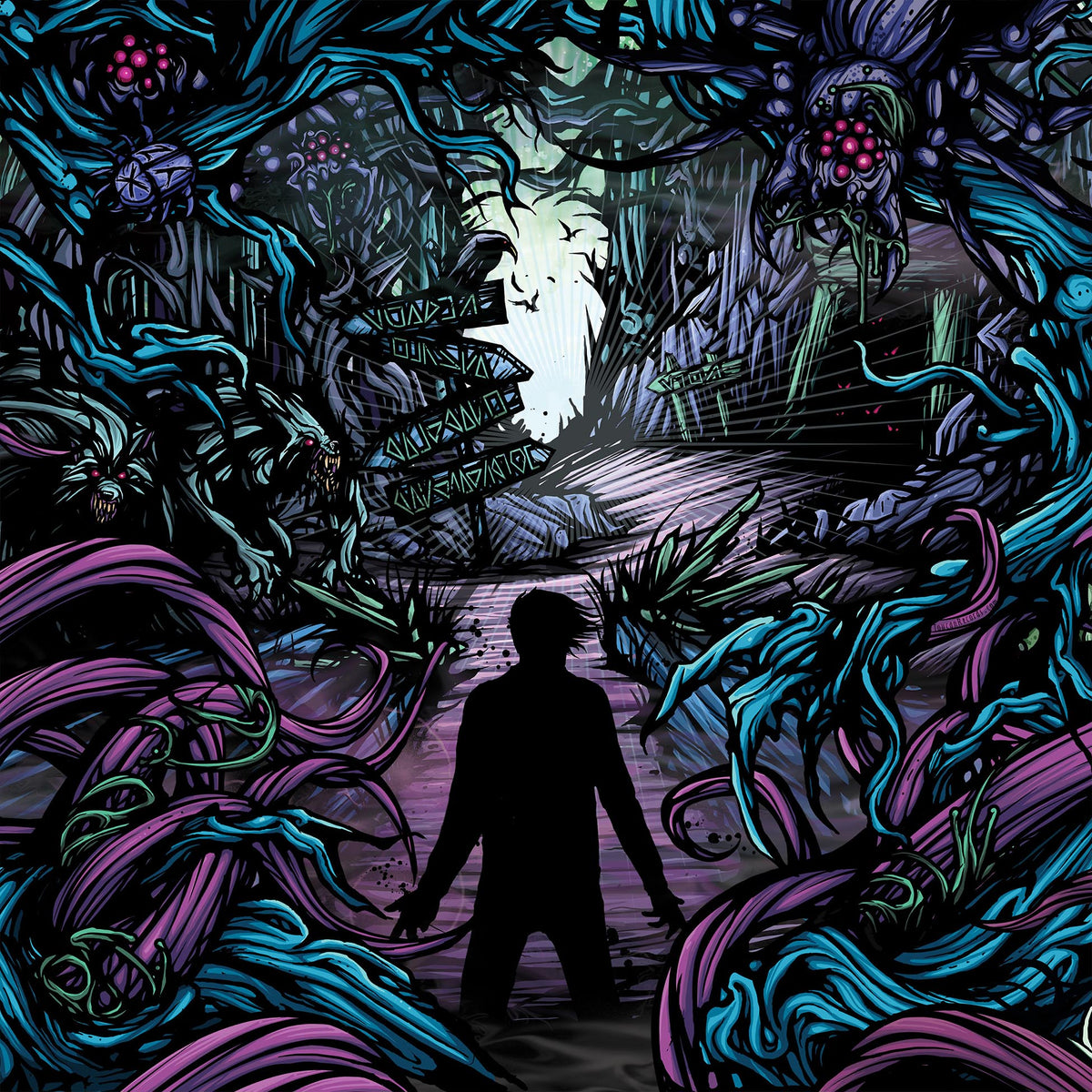 A Day To Remember Homesick album cover for the black vinyl LP featuring "The Downfall Of Us All" and "Have Faith In Me" available online at ToucanRecords.com