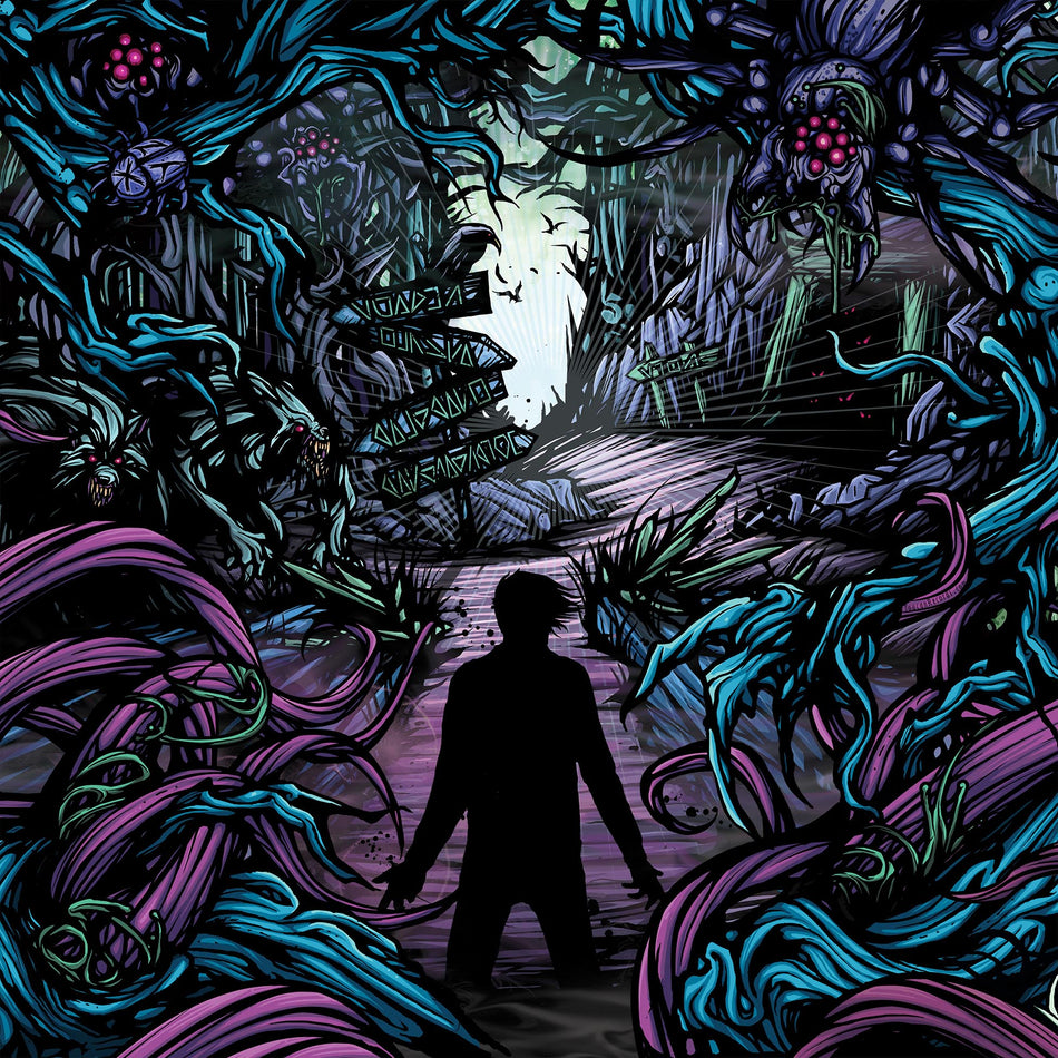 A Day To Remember Homesick album cover for the black vinyl LP featuring "The Downfall Of Us All" and "Have Faith In Me" available online at ToucanRecords.com