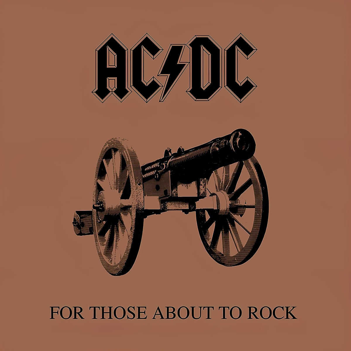 AC/DC - For Those About To Rock We Salute You album cover, 180g black vinyl LP edition, 1981 hard rock classic - shop ToucanRecords.com