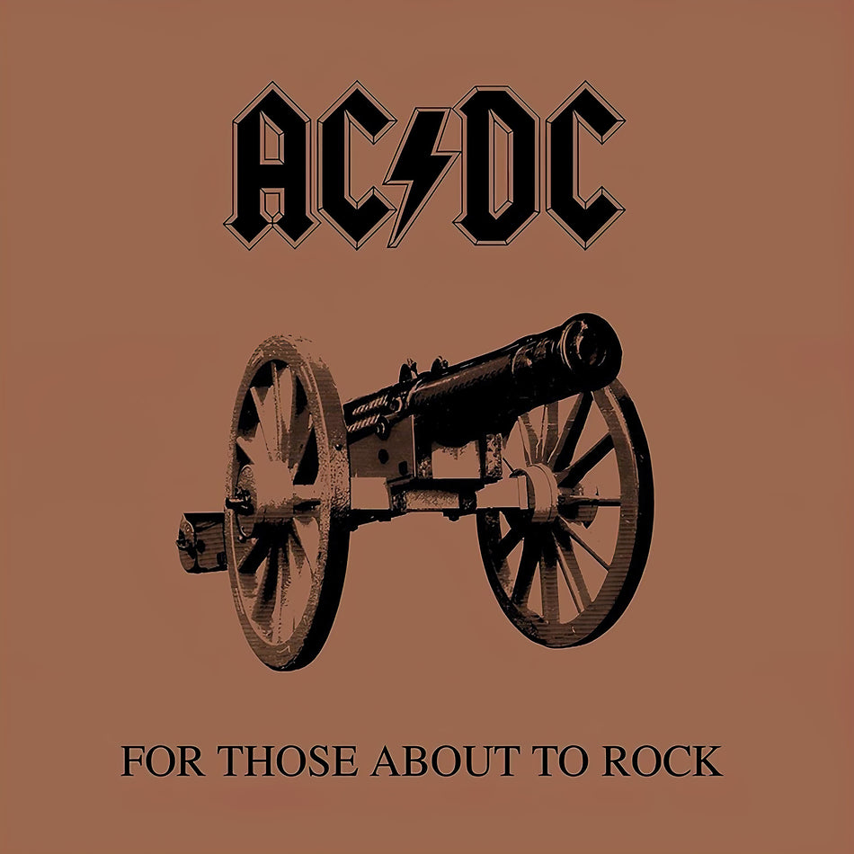 AC/DC - For Those About To Rock We Salute You album cover, 180g black vinyl LP edition, 1981 hard rock classic - shop ToucanRecords.com