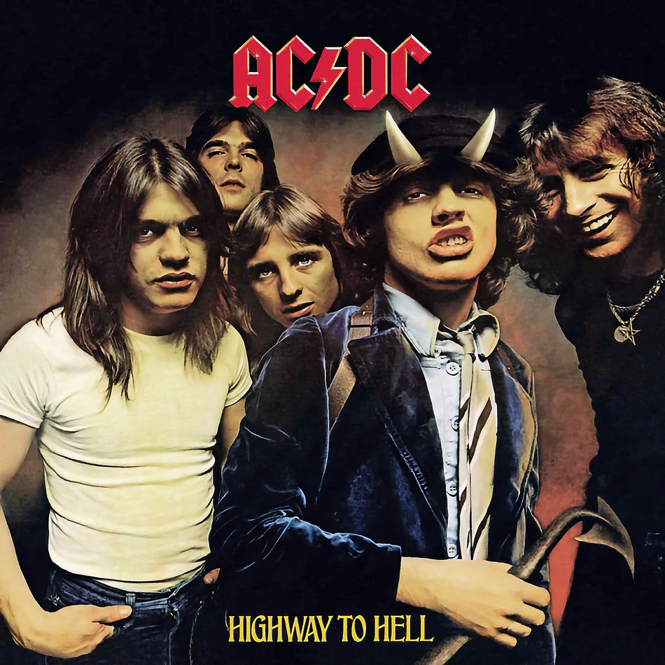 AC/DC Highway To Hell vinyl record cover, heavyweight pressing, final album with legendary vocalist Bon Scott with Girls Got Rhythm and the classic title track.
