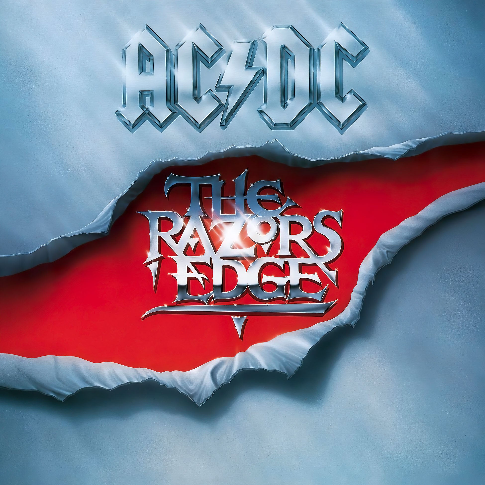 AC/DC - The Razors Edge album cover, 180g black vinyl LP edition, 1990 comeback masterpiece - find it at ToucanRecords.com