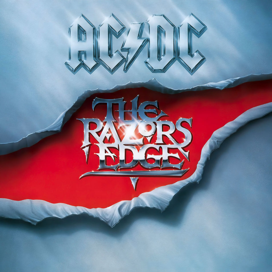 AC/DC - The Razors Edge album cover, 180g black vinyl LP edition, 1990 comeback masterpiece - find it at ToucanRecords.com
