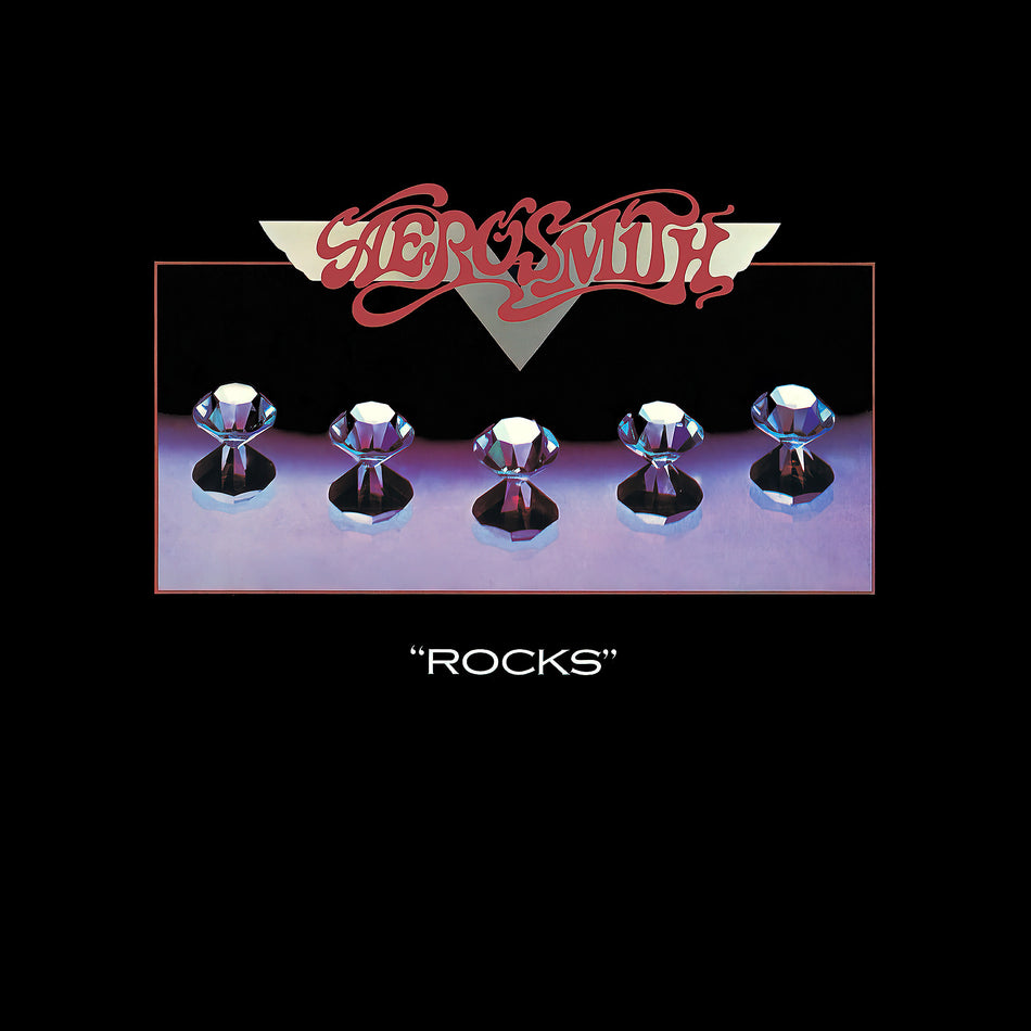 Aerosmith - Rocks album cover, 180g black vinyl reissue, classic hard rock artwork from ToucanRecords.com