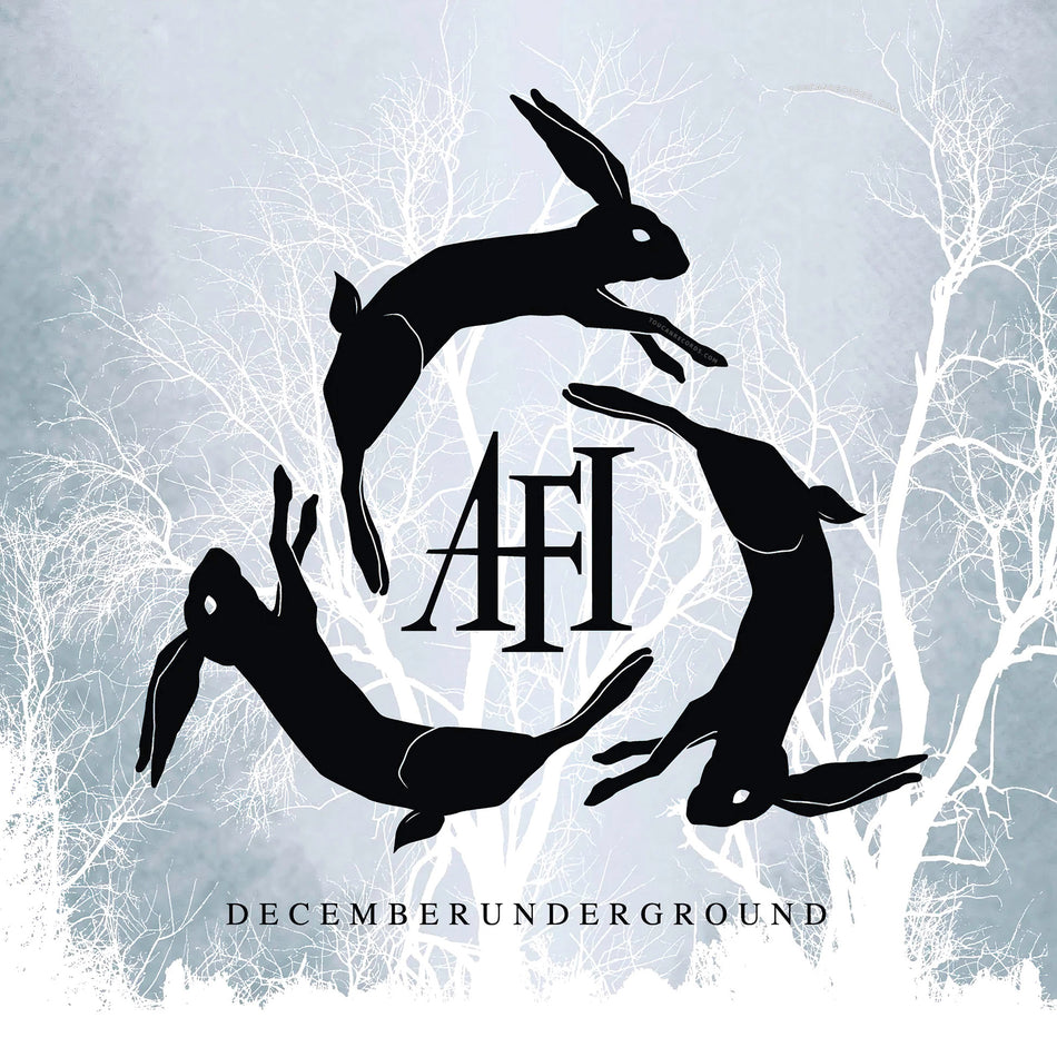 AFI Decemberunderground album cover art for the limited edition RSD Essential transparent smoke vinyl LP available at ToucanRecords.com