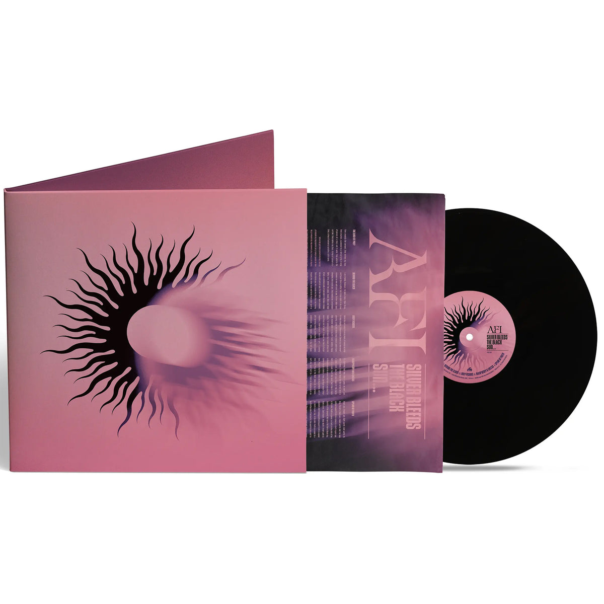 AFI Silver Bleeds The Black Sun packshot, black vinyl pressing, gothic punk rock