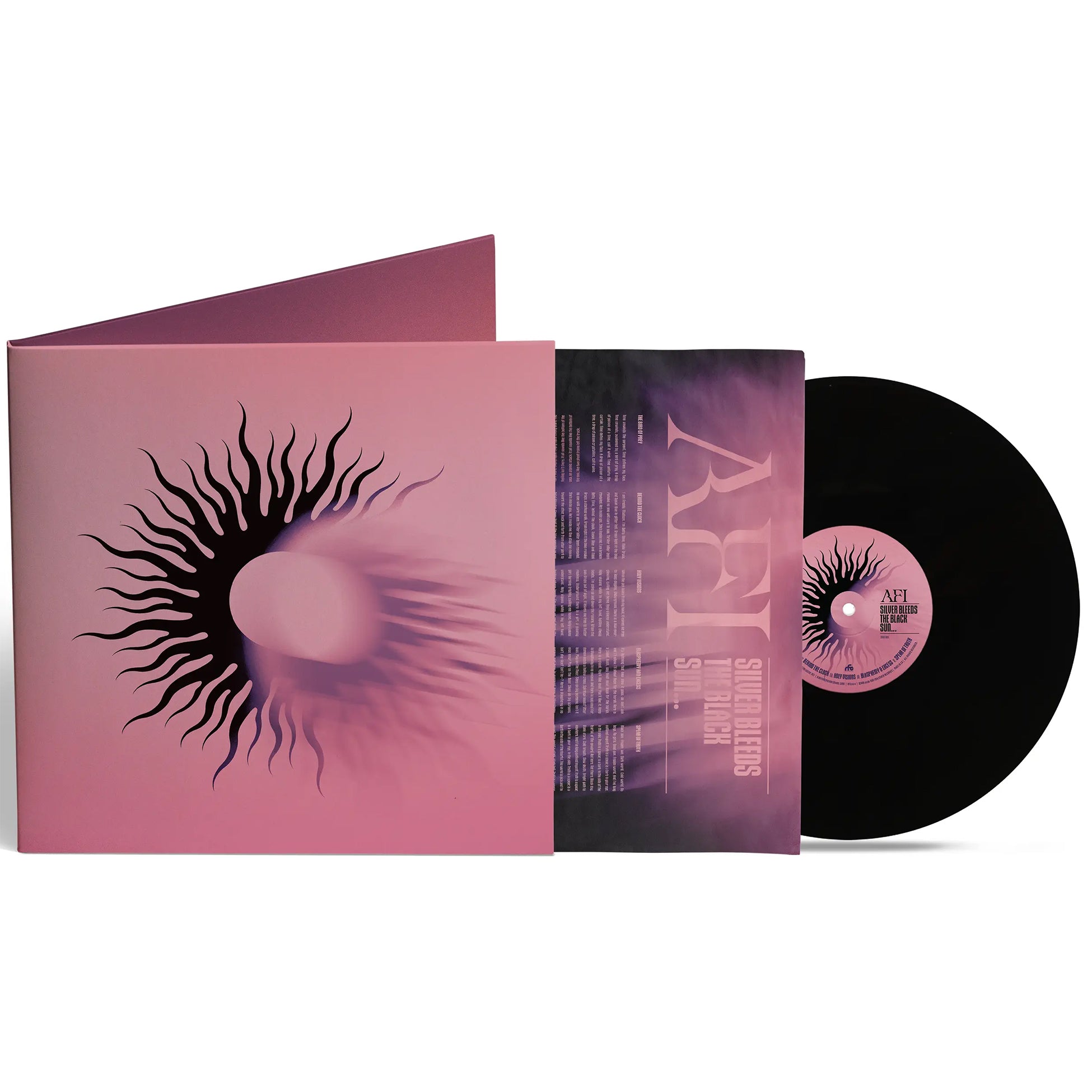 AFI Silver Bleeds The Black Sun packshot, black vinyl pressing, gothic punk rock