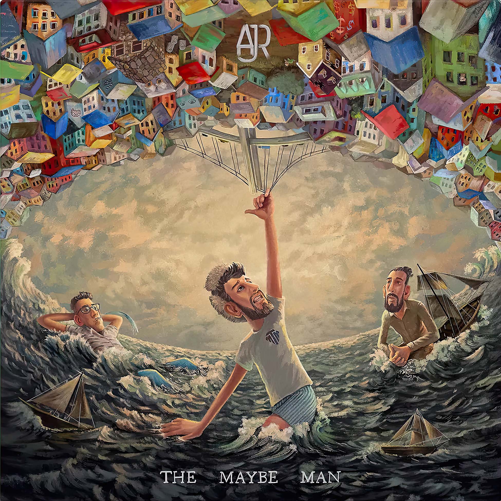 AJR - The Maybe Man album cover, Indie Exclusive pearlized purple vinyl, 2023 alternative pop