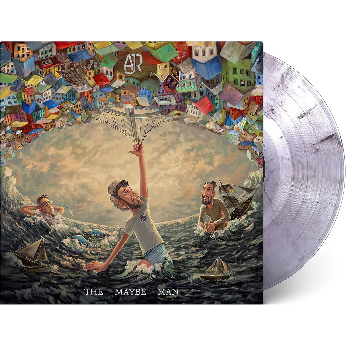 AJR - The Maybe Man vinyl packshot, alternative pop and indie pop album, iridescent pearlized purple 