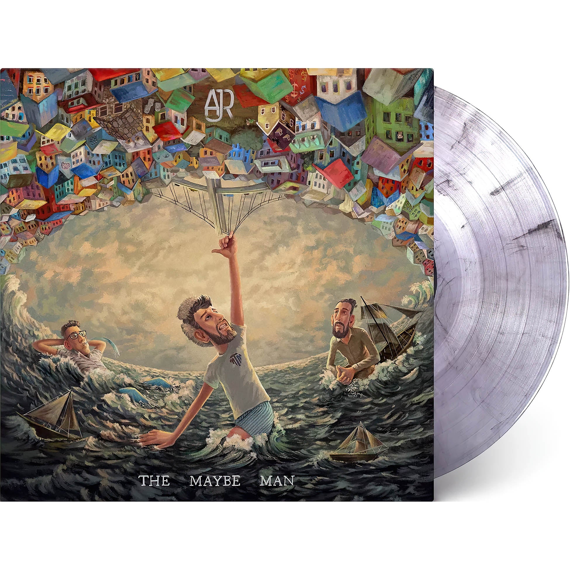 AJR - The Maybe Man vinyl packshot, alternative pop and indie pop album, iridescent pearlized purple 