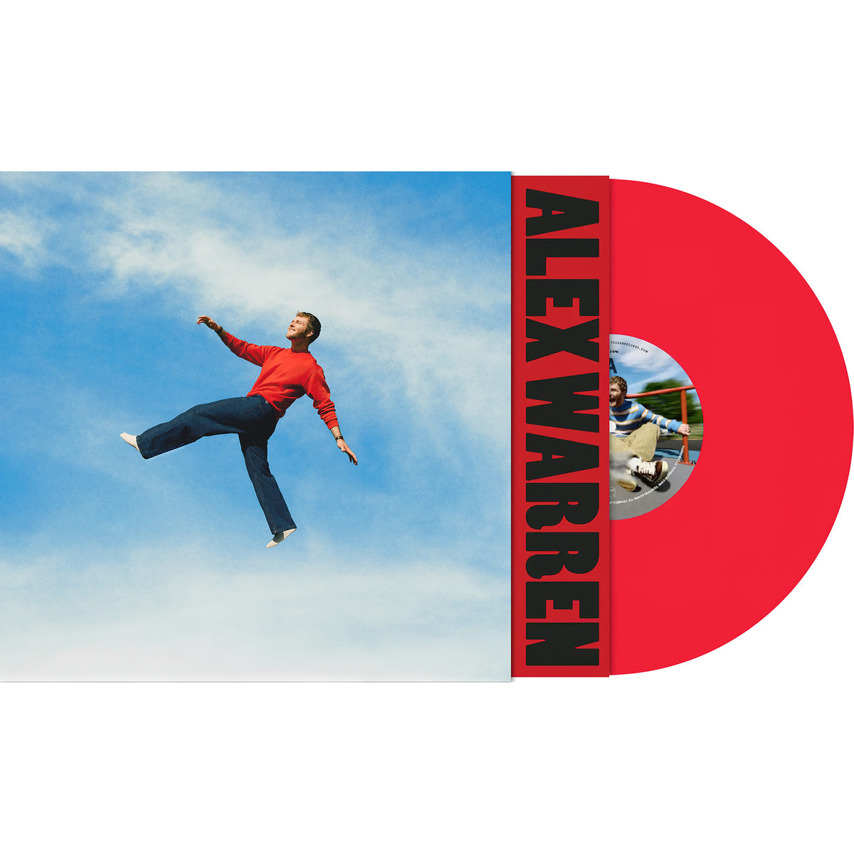 Alex Warren Wildchild packshot for the Playground Red vinyl record. A pop release at ToucanRecords.com