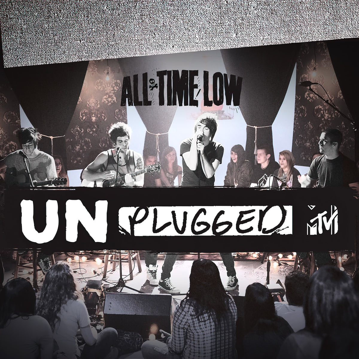 All Time Low - MTV Unplugged EP album cover, purple and black swirl vinyl, indie exclusive, acoustic pop punk / emo-pop