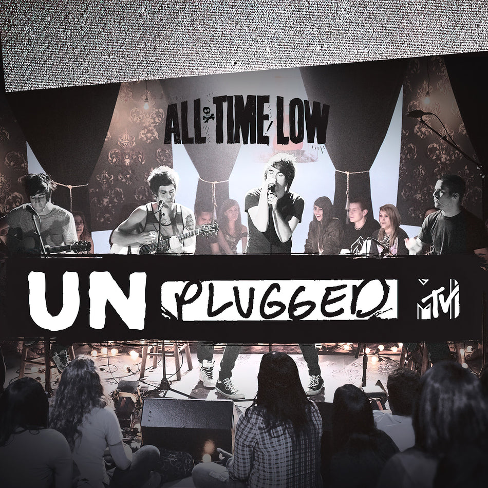 All Time Low - MTV Unplugged EP album cover, purple and black swirl vinyl, indie exclusive, acoustic pop punk / emo-pop