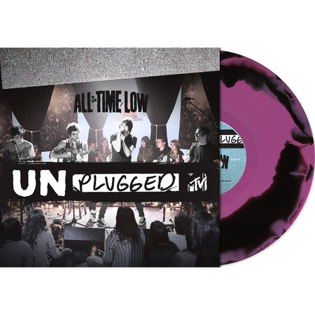 All Time Low - MTV Unplugged vinyl packshot showing the limited edition 45 RPM black & purple swirl variant at ToucanRecords.com