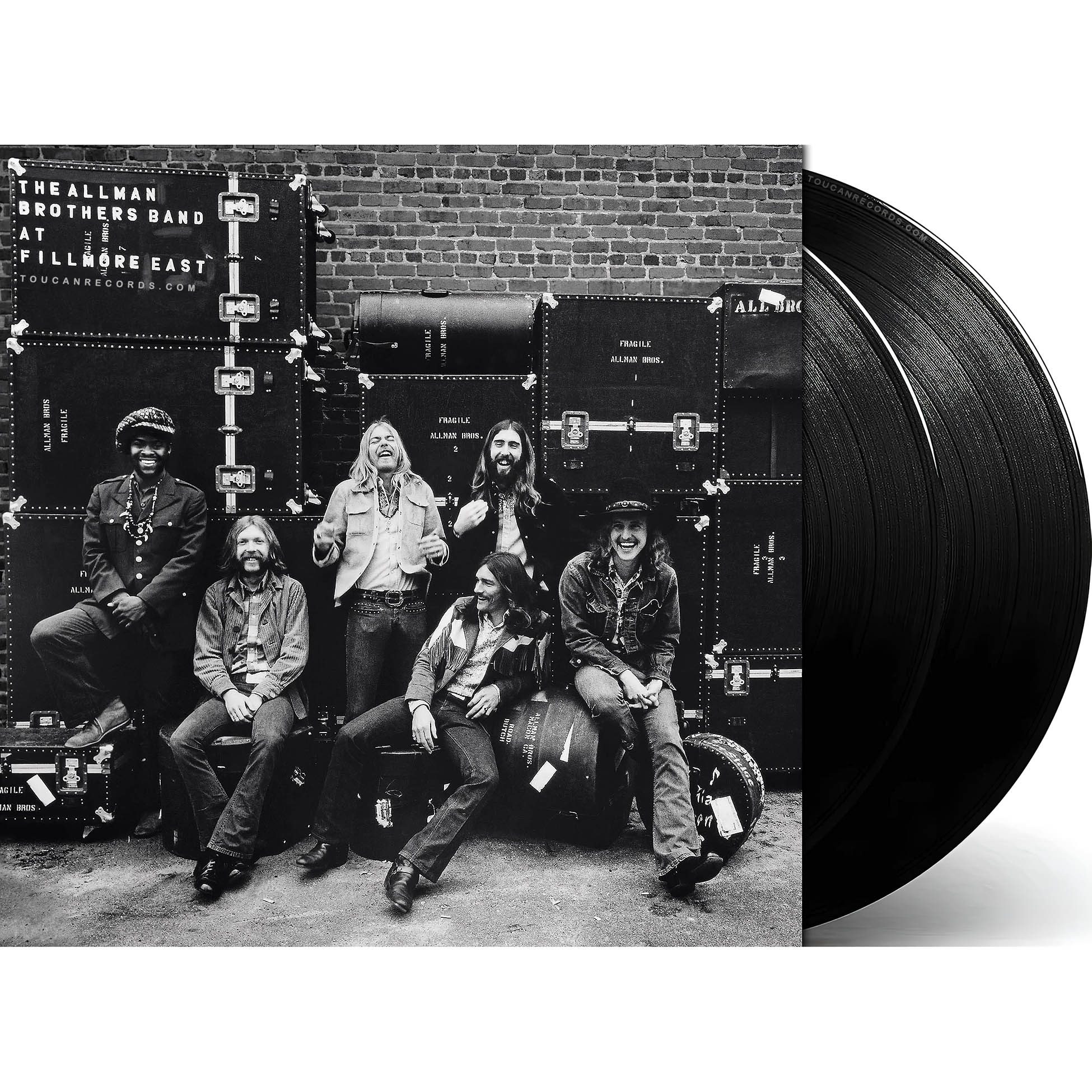 The Allman Brothers Band At Fillmore East packshot for the 2LP vinyl LP featuring "Statesboro Blues" live in-concert. Available at ToucanRecords.com