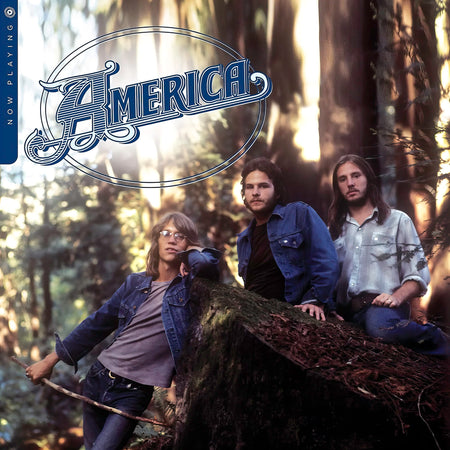 America - Now Playing album cover, Coke Bottle Clear vinyl, SYEOR 2024 jacket – featured LP at ToucanRecords.com