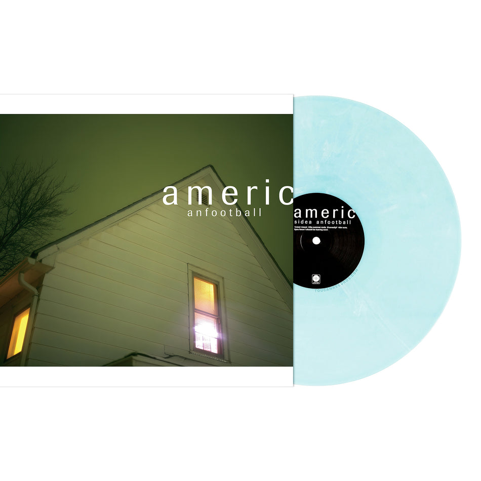 American Football - American Football packshot, blue smoke colored vinyl with lyric insert, Midwest emo math rock