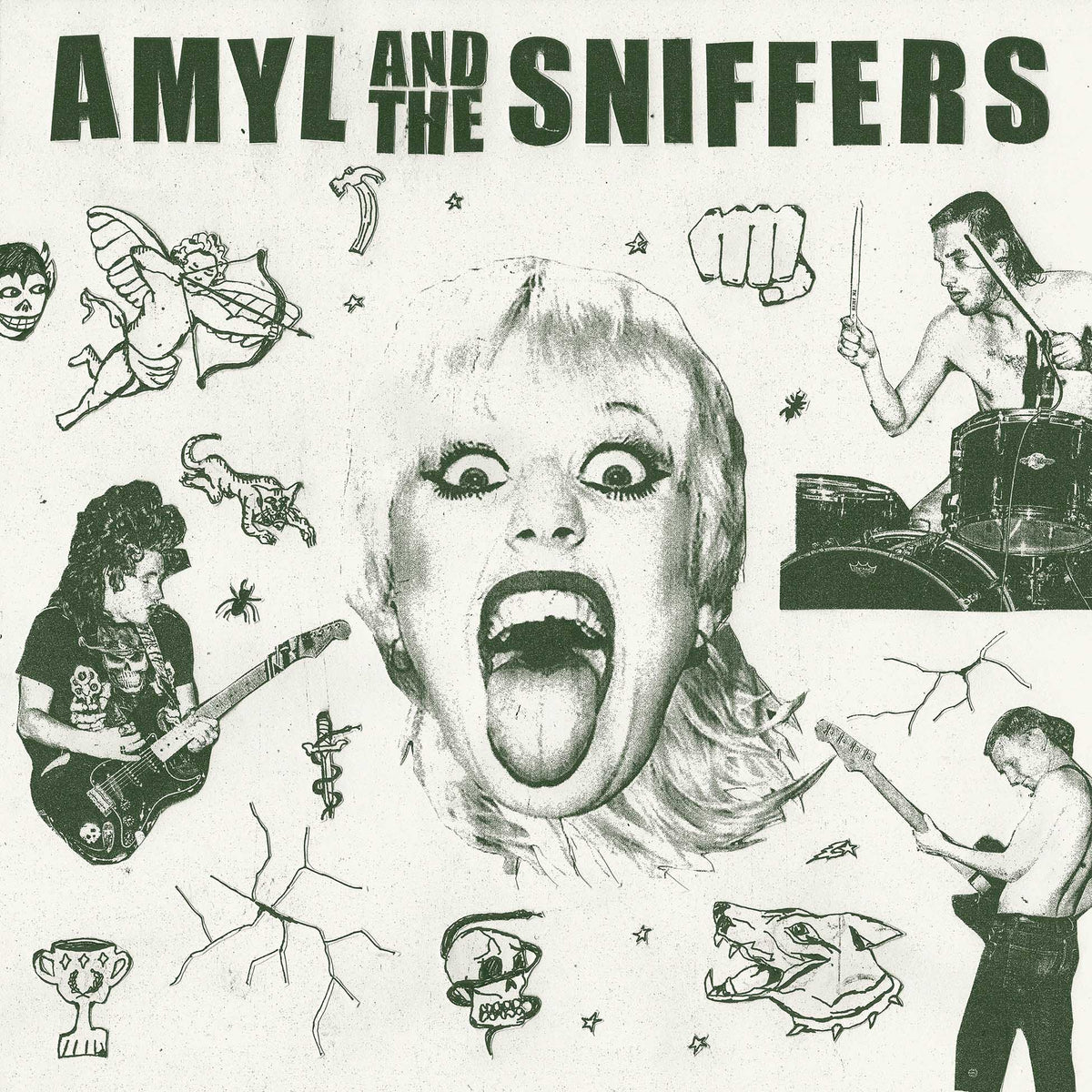 Amyl And The Sniffers album cover art black vinyl LP punk garage rock release