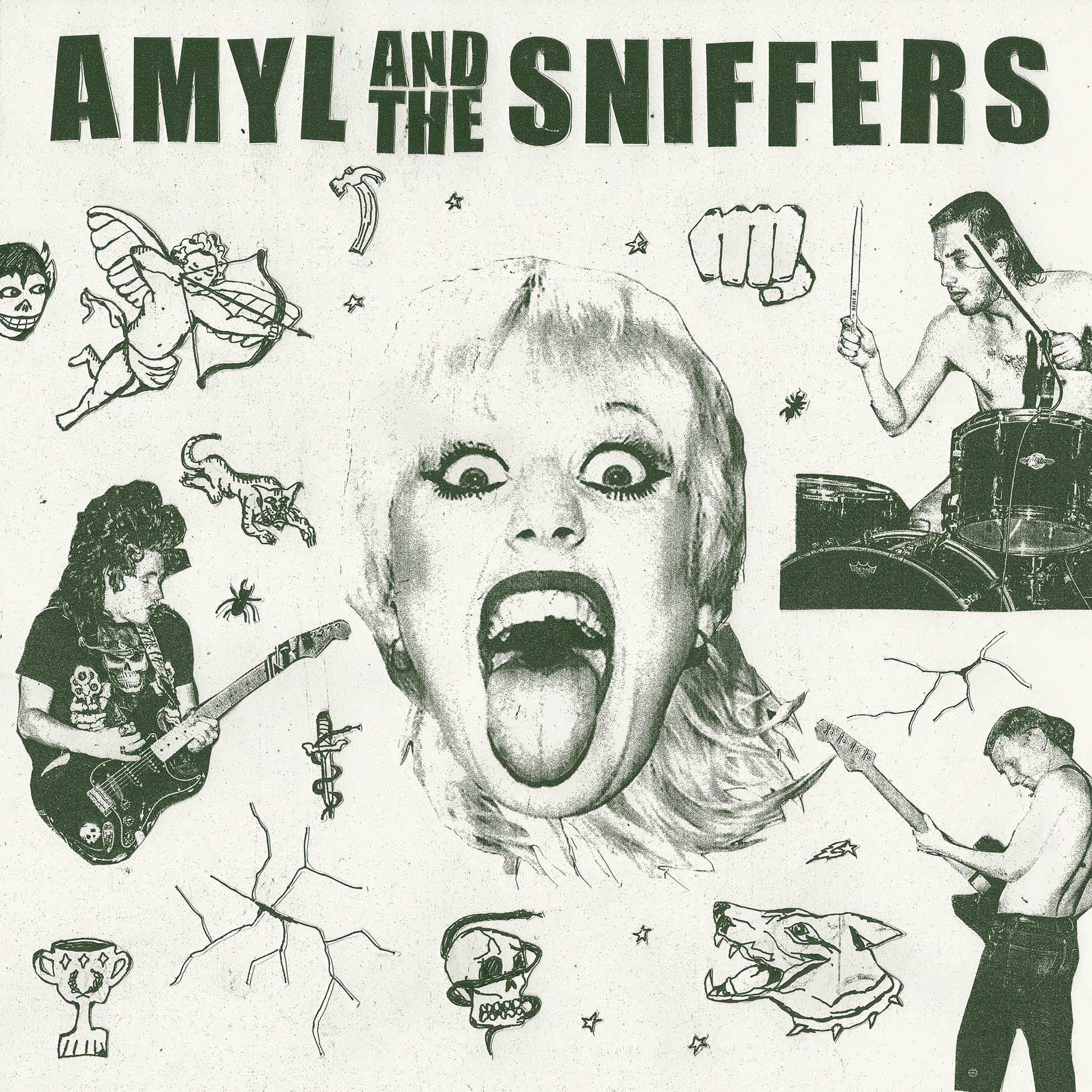 Amyl And The Sniffers album cover art black vinyl LP punk garage rock release