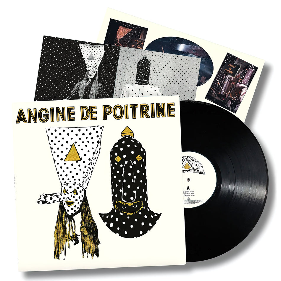 Angine de Poitrine Vol. I packshot for black vinyl LP album edition with printed insert, psychedelic math rock at ToucanRecords.com