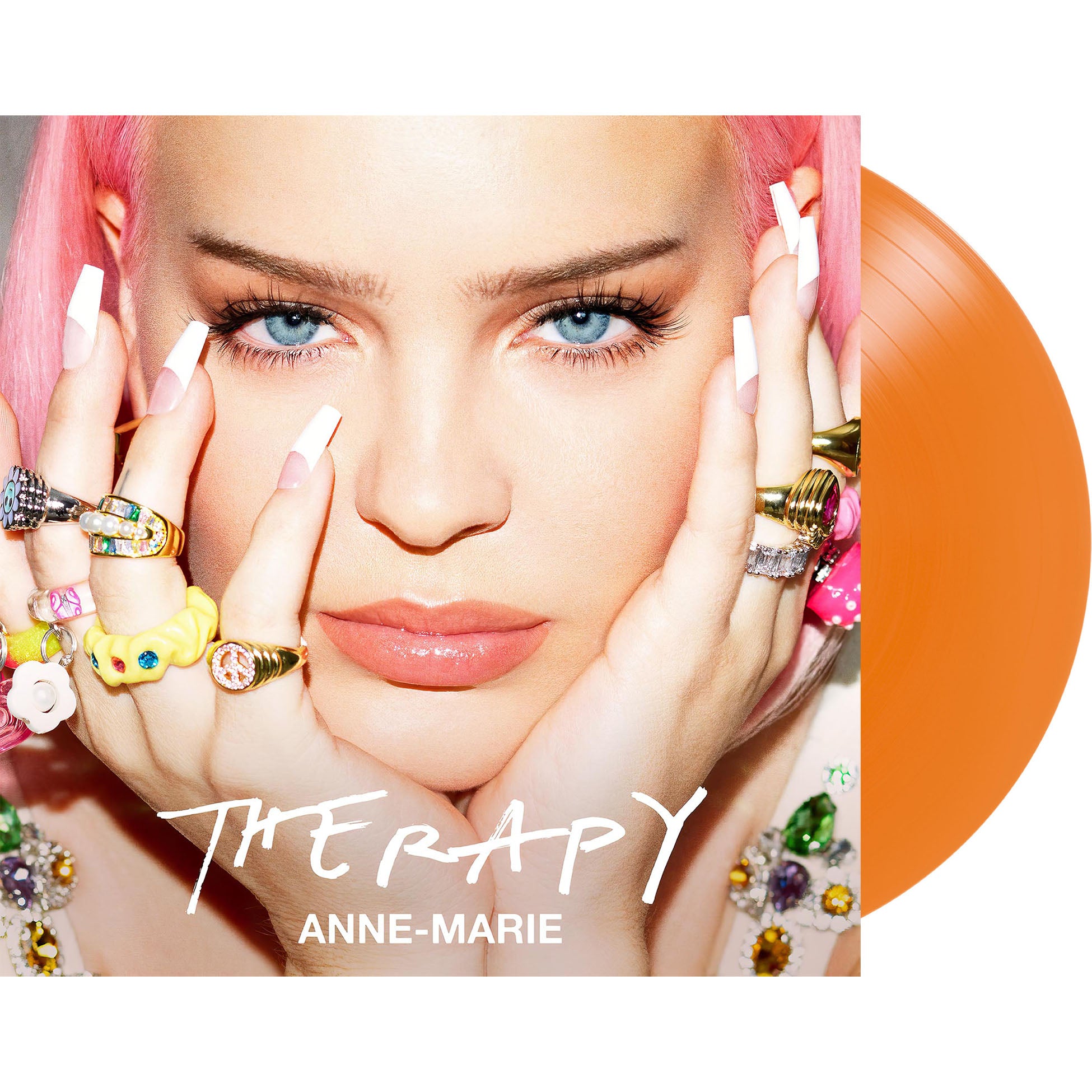 Anne-Marie, Therapy, Indie Exclusive, Orange Vinyl, Colored Vinyl, cover, album, vinyl, packshot