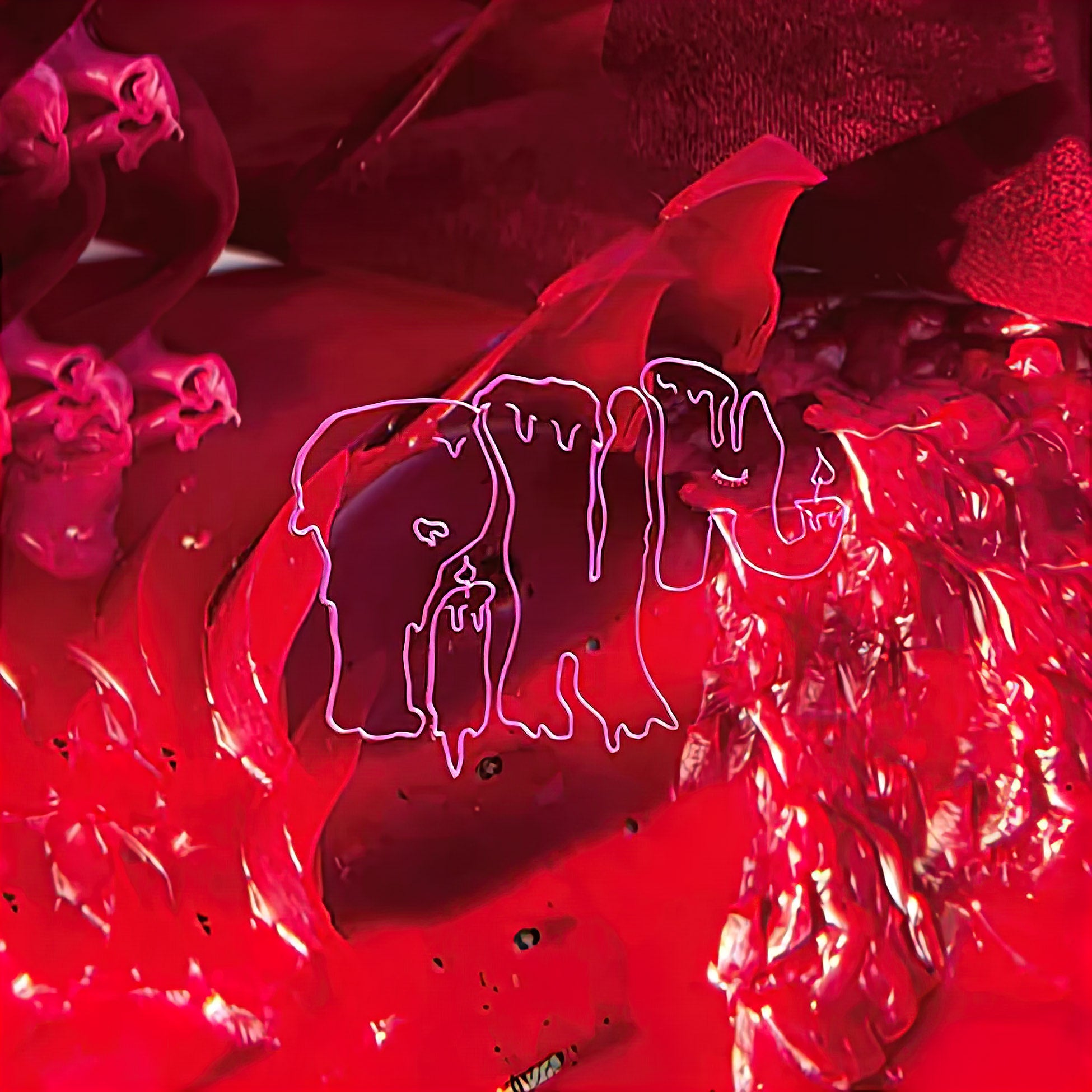 Arcade Fire - Pink Elephant album cover, red and pink marble vinyl indie exclusive with 64-page booklet