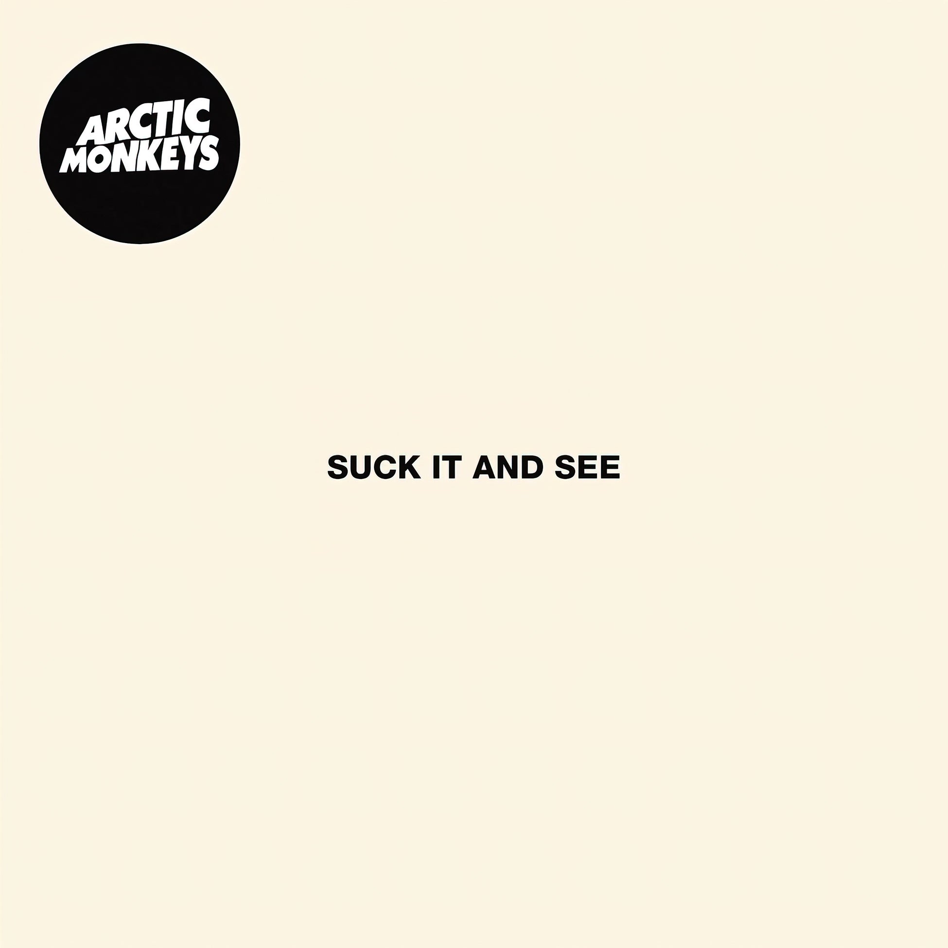 Arctic Monkeys - Suck It And See album cover, gatefold 180g black vinyl LP, indie rock pressing — available through ToucanRecords.com
