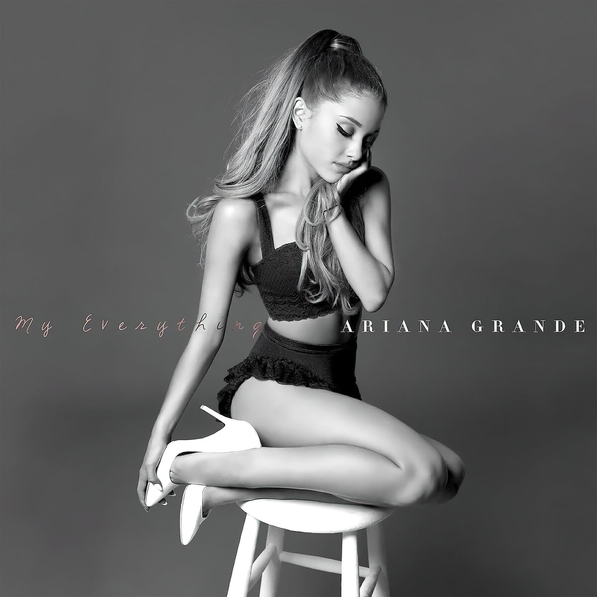 ariana grande, my everything, album cover, album art, vinyl, cover art, black vinyl,