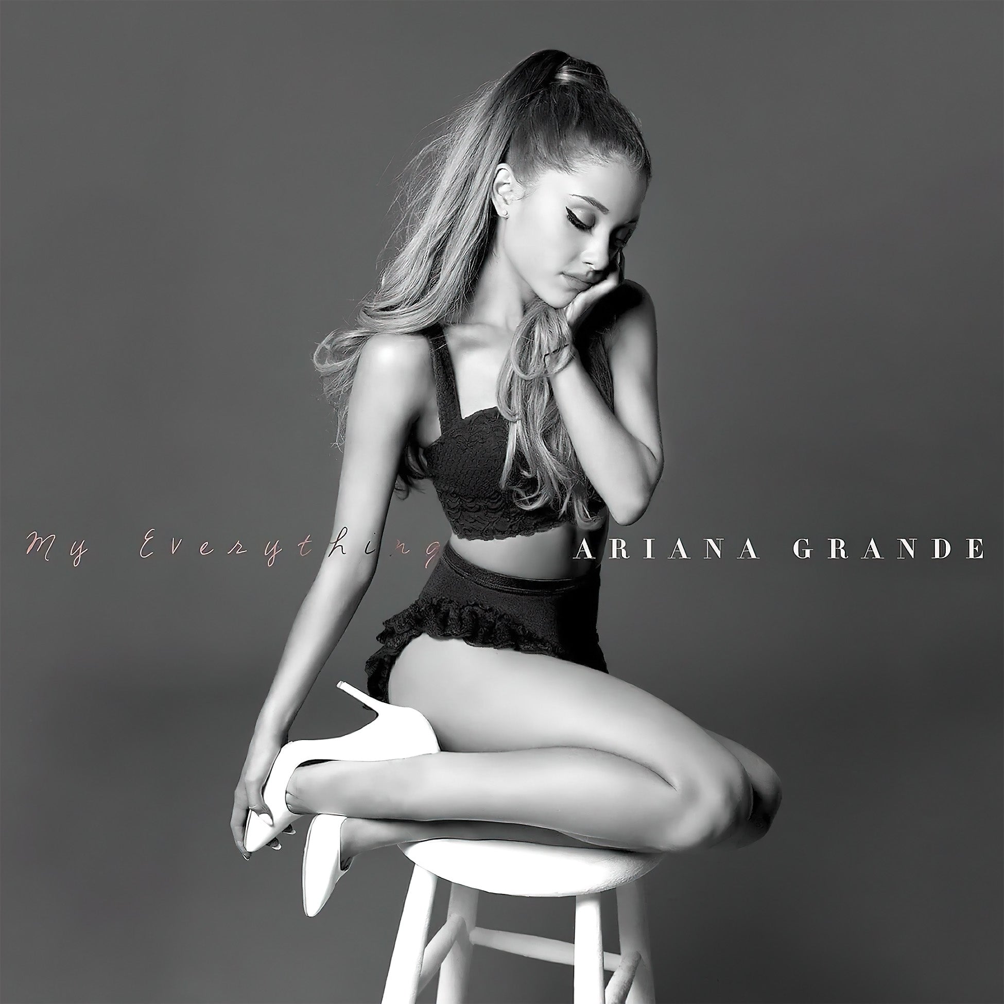 ariana grande, my everything, album cover, album art, vinyl, cover art, black vinyl,