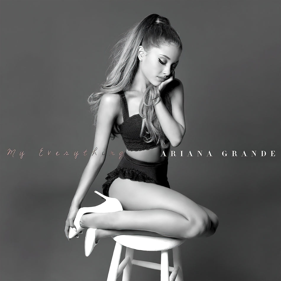 ariana grande, my everything, album cover, album art, vinyl, cover art, black vinyl,