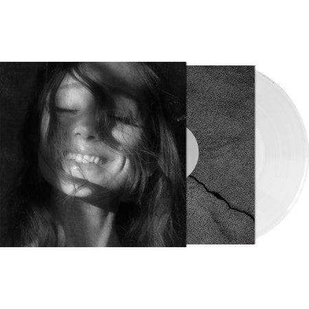 Ariana Grande petal packshot for the translucent pearly white vinyl LP with gatefold jacket and die-cut inner sleeve
