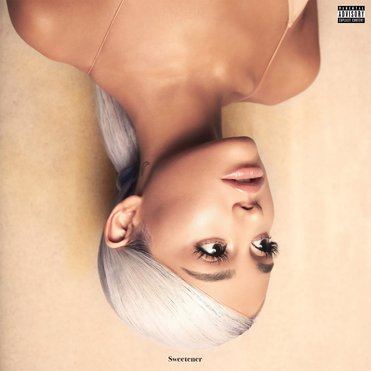 Ariana Grande Sweetener album cover for the 15-track 2LP black vinyl LP gatefold edition available from ToucanRecords.com