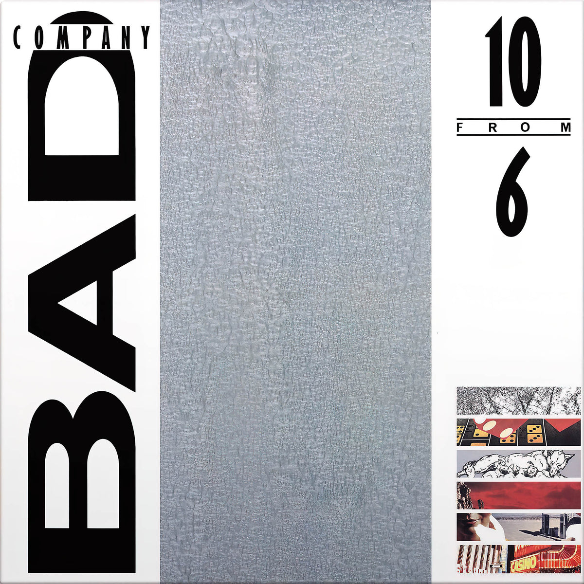 Bad Company - 10 From 6 album cover, milky clear vinyl Rocktober indie exclusive – featured release at ToucanRecords.com