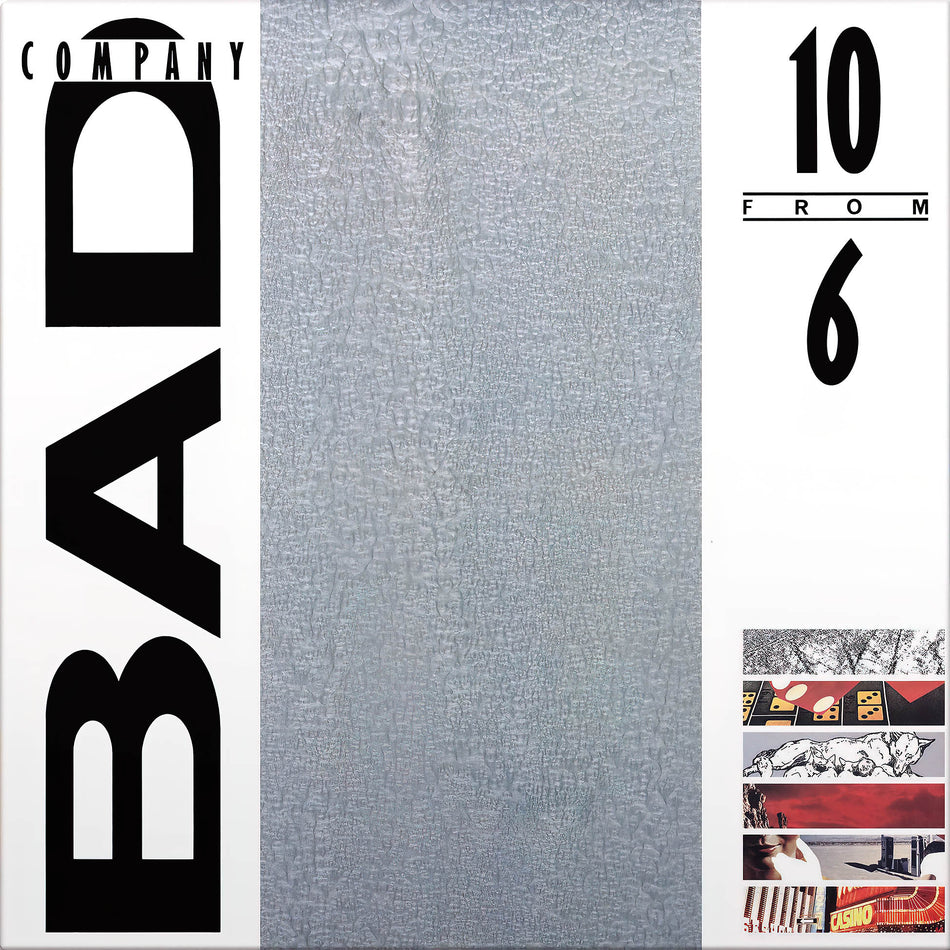 Bad Company - 10 From 6 album cover, milky clear vinyl Rocktober indie exclusive – featured release at ToucanRecords.com