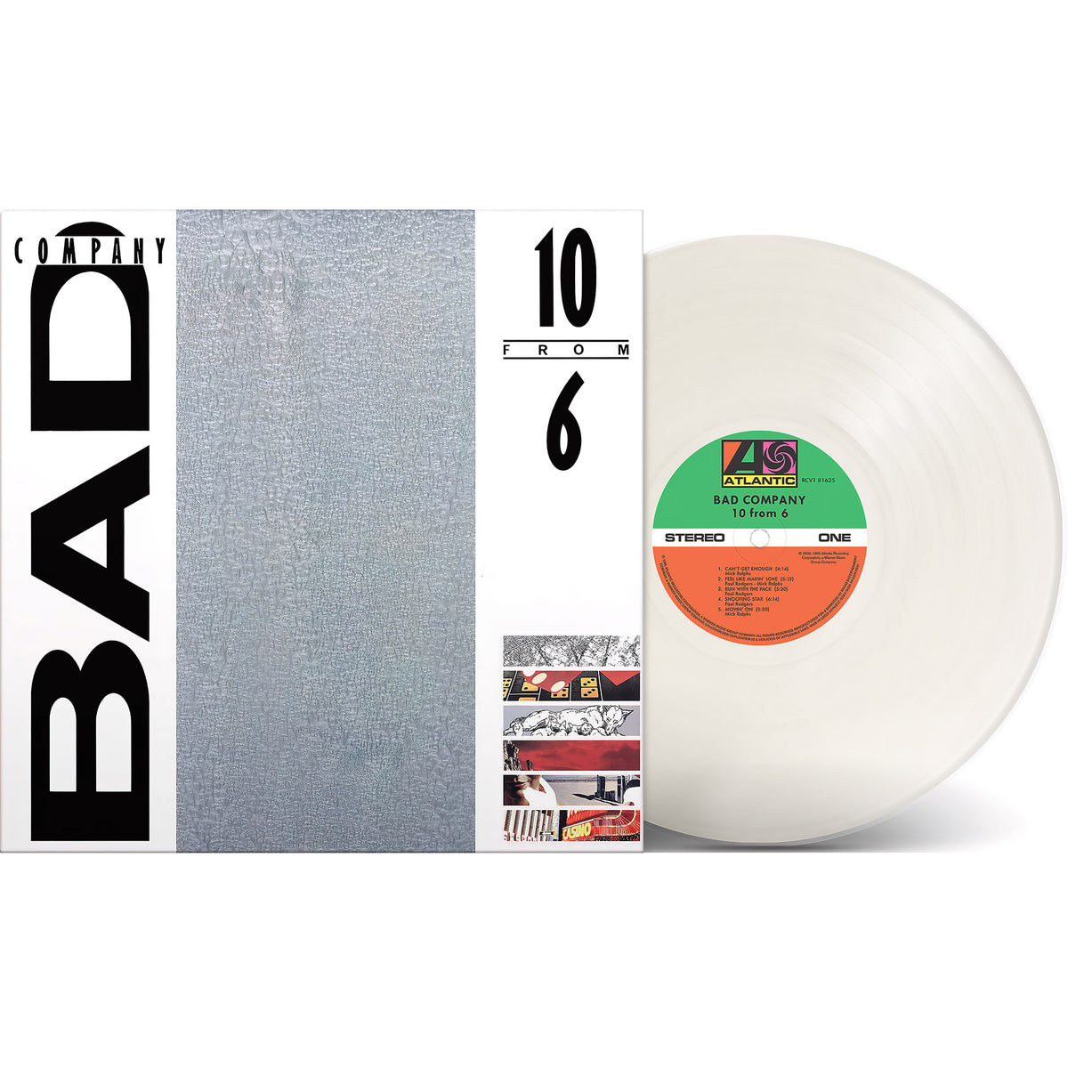 Bad Company - 10 From 6 packshot, Rocktober milky clear vinyl pressing, classic rock greatest hits – available now at ToucanRecords.com
