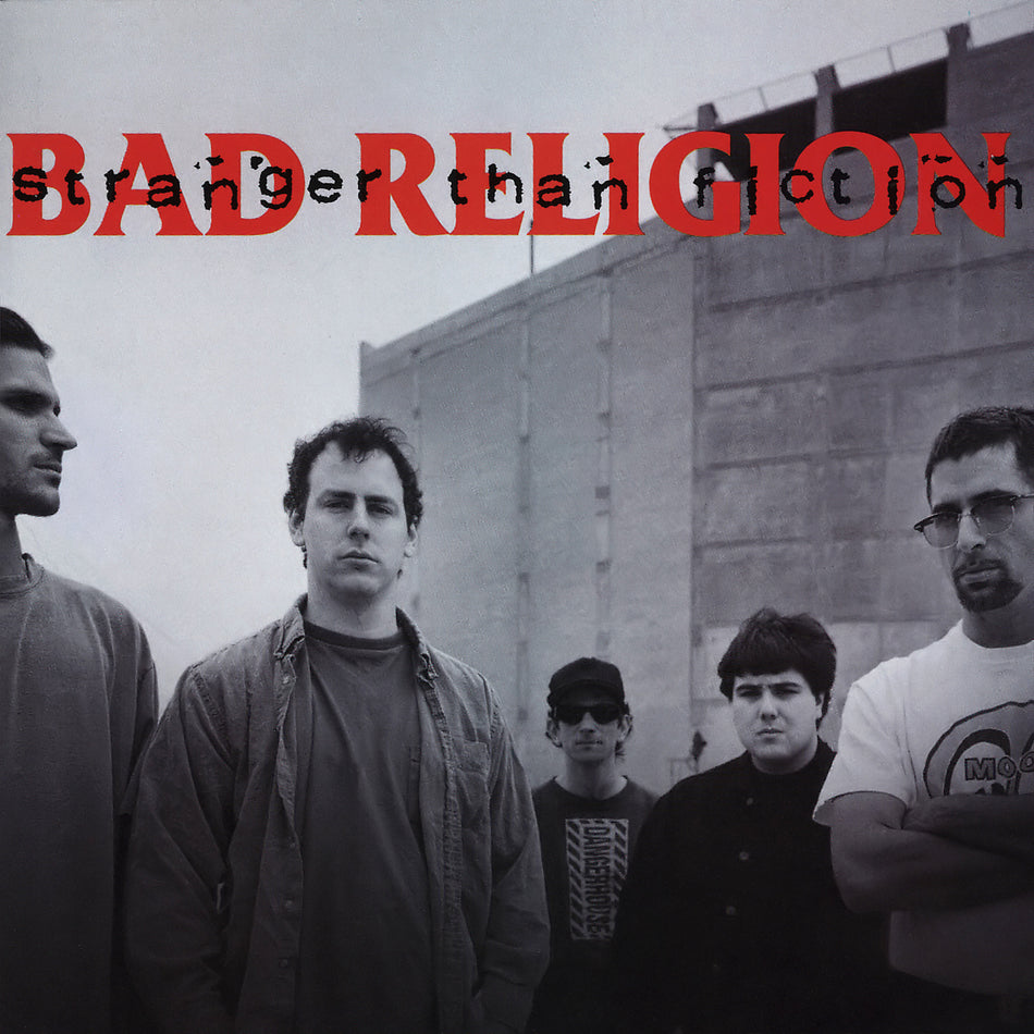 Bad Religion Stranger Than Fiction black vinyl album cover, classic 1994 punk rock release