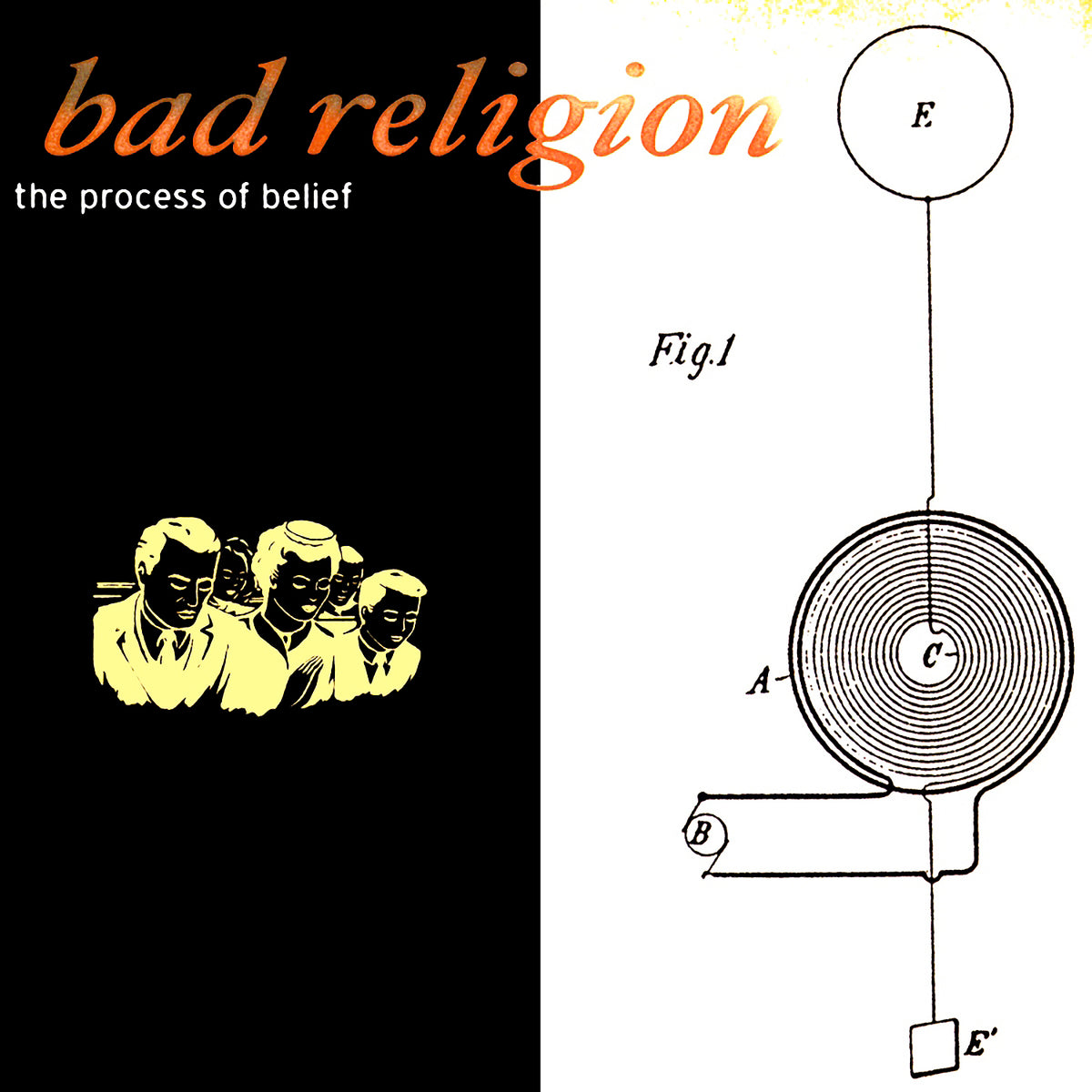 The Process of Belief by Bad Religion, melodic hardcore album cover, 2002 punk rock album, colored vinyl