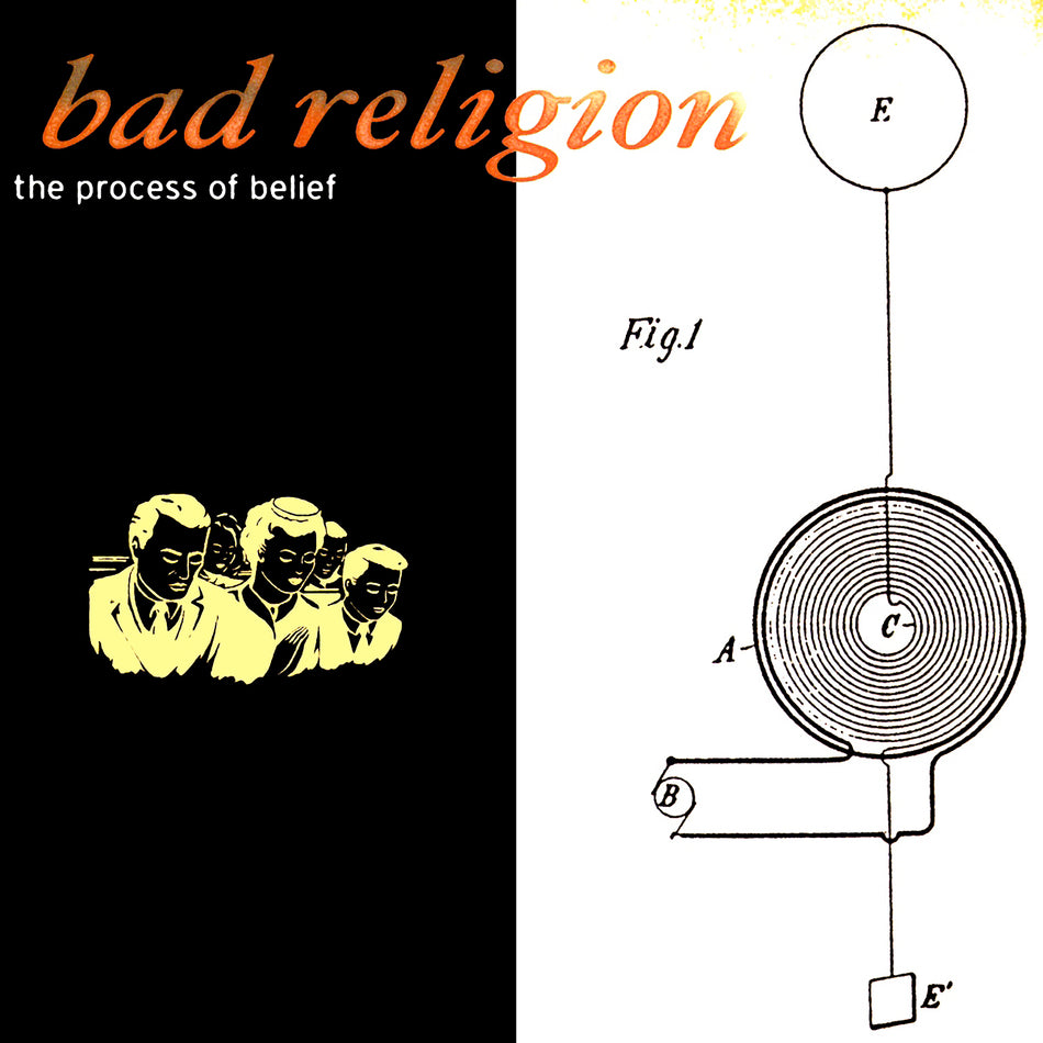 The Process of Belief by Bad Religion, melodic hardcore album cover, 2002 punk rock album, colored vinyl