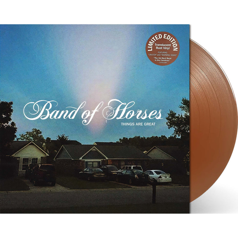 Band of Horses - Things Are Great packshot, exclusive rust colored pressing, indie / alternative rock essential