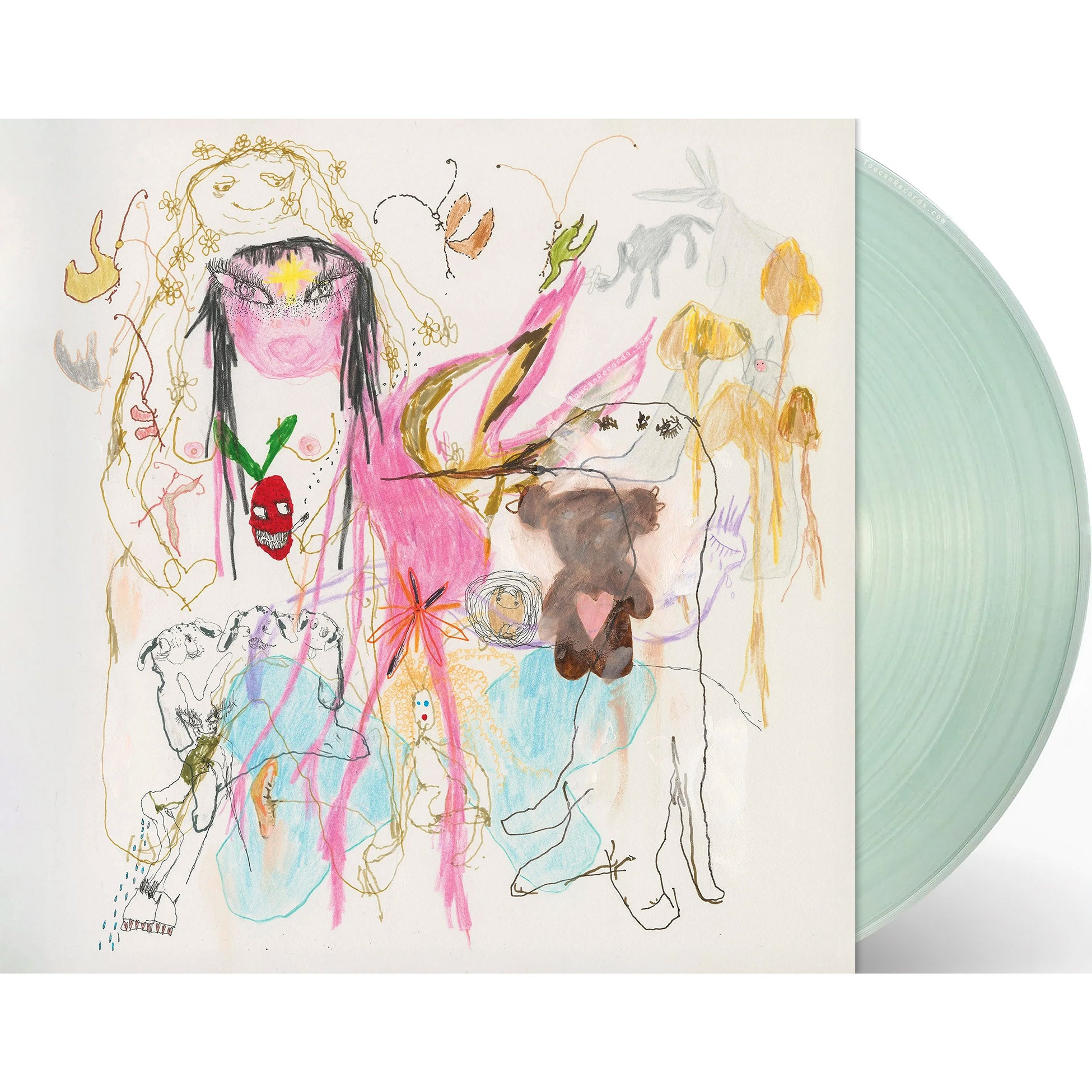 Beabadoobee - Beatopia vinyl pressing, packshot, limited edition coke bottle clear colored pressing with poster insert, alternative rock bedroom pop