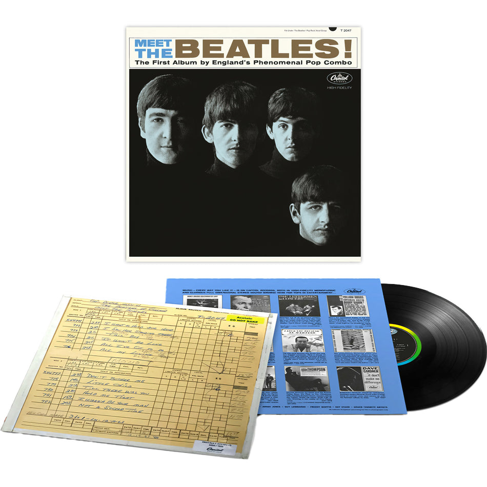 the beatles, meet the beatles, packshot, original 1964, mono, album art, cover at, album cover, cover, vinyl,