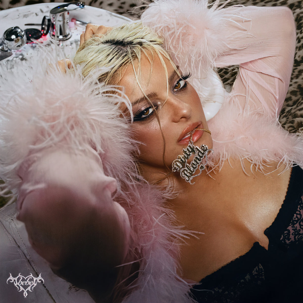 Bebe Rexha Dirty Blonde album cover for vinyl LP, dance-pop and electropop album available online at ToucanRecords.com
