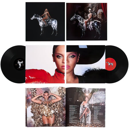 Renaissance double vinyl packshot, gatefold sleeve with custom inner sleeves, modern disco and dance album