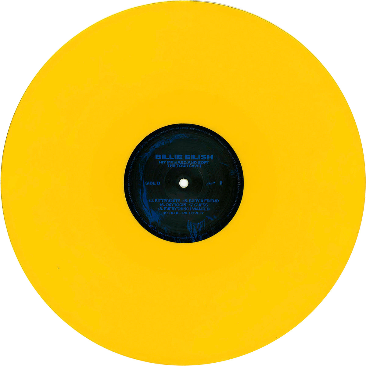 Billie Eilish Hit Me Hard And Soft The Tour yellow vinyl disc 2 available at ToucanRecords.com