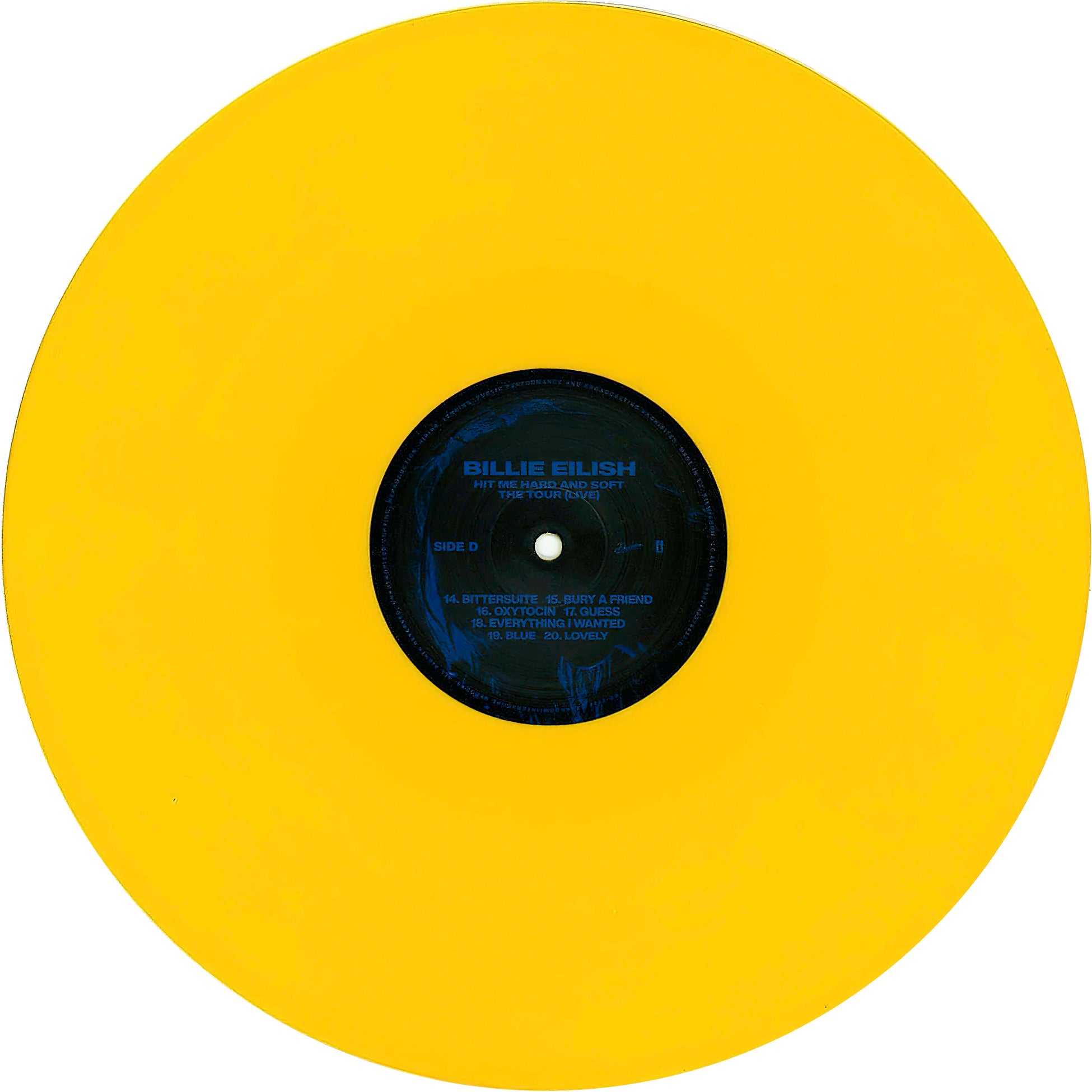 Billie Eilish Hit Me Hard And Soft The Tour yellow vinyl disc 2 available at ToucanRecords.com