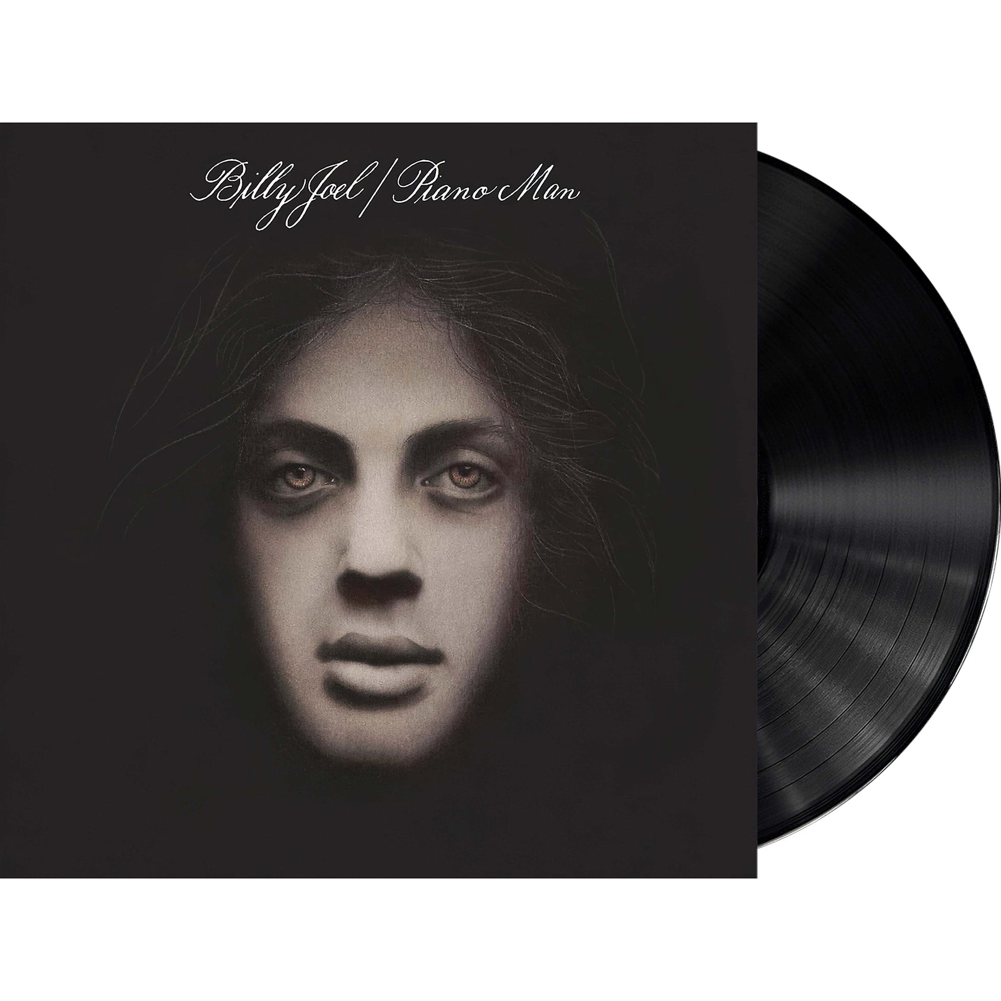 Billy Joel Piano Man packshot for vinyl LP with "Travelin' Prayer," "You're My Home," and "Captain Jack".