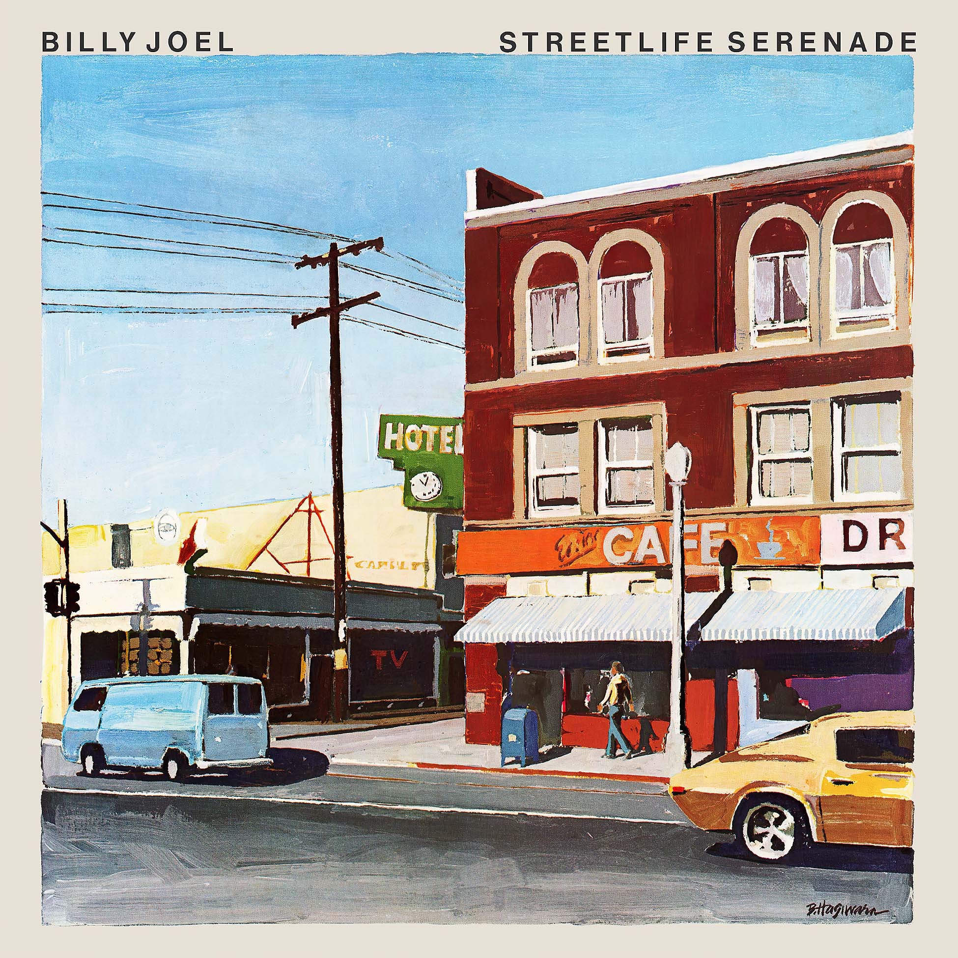 Billy Joel Streetlife Serenade album cover for black vinyl LP featuring "The Entertainer" and "Root Beer Rag" at ToucanRecords.com