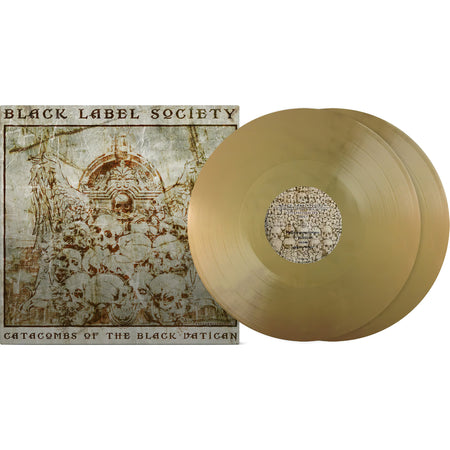 Black Label Society Catacombs Of The Black Vatican gold 2LP vinyl packshot available at ToucanRecords.com. Limited Edition of only 250 Copies.