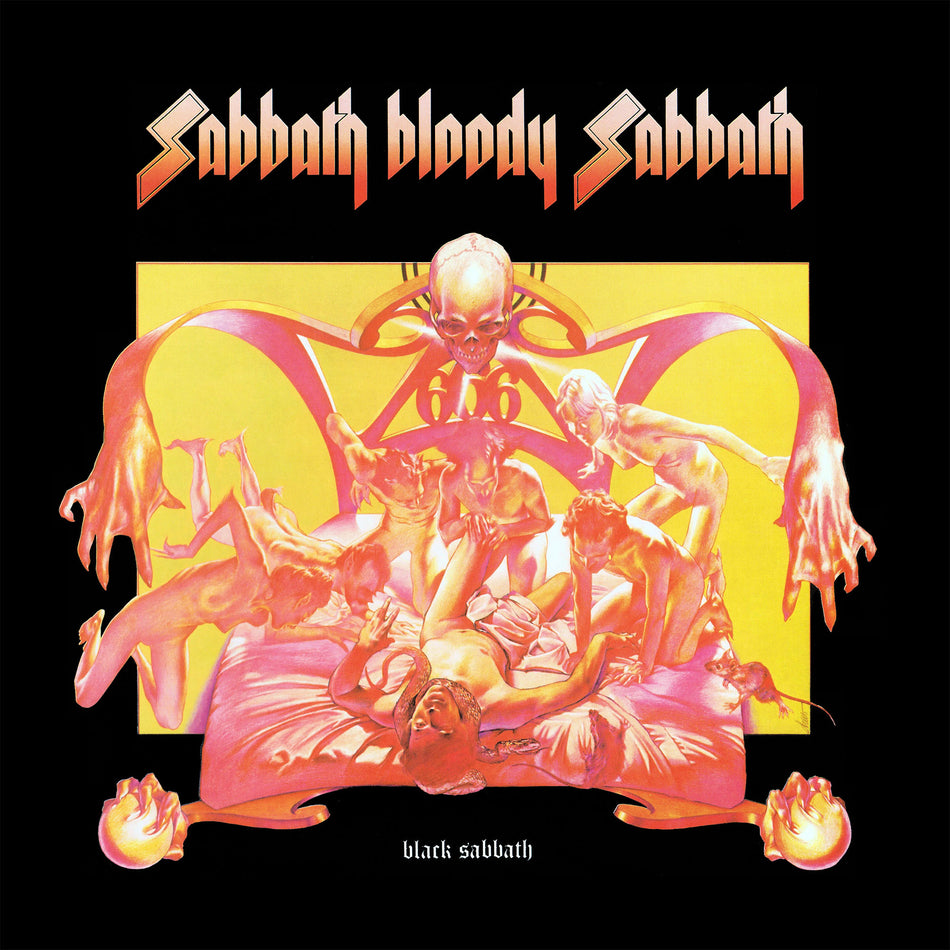 Black Sabbath - Sabbath Bloody Sabbath album cover art for the 180g black vinyl LP with gatefold jacket and remastered audio.